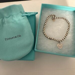 Tiffany & Co. Silver Heart Charm Bracelet